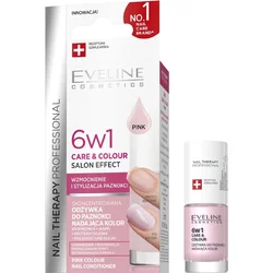 EVELINE - NAIL THERAPY 6in1 CARE&COLOUR PINK 5ml