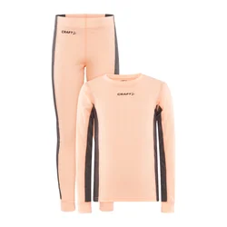 Craft CORE DRY BASELAYER SET J, otroško perilo, roza 1909713