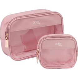 Aden Cosmetics Cosmetic Bag Set kozmetična torbica 2 ks Pink