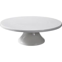 Excellent Houseware Porcelanasti pladenj za torto, 28 cm, bel