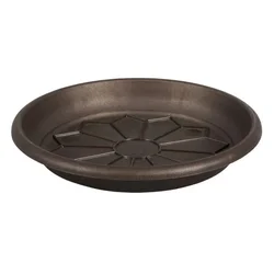 VECA NAXOS plastični krožnik pod cvetličnim loncem d20cm, rjav
