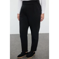 Trendyol Curve Black High Waist Straigt Fit Plus Size Jeans