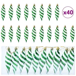 Božićna spirala u obliku kugle 40 pcs Zelena Plastika