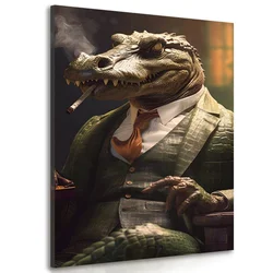 Slika živalski gangster krokodil - 60x90