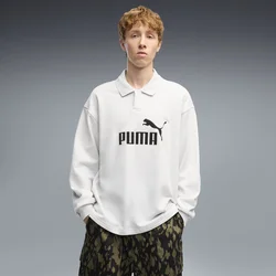 PUMA Essentials Elevated No. 1 Relaxed Polo Men, Clothing, White Glow Heather, S