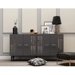 Hanah Home Konzola Junes, 150x79x40 cm, Antracit-srebrne boje
