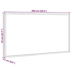 Ploča od pluta s okvirom od masivnog borovog drva 100 x 55 cm
