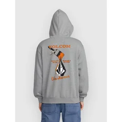 Volcom Workwear Po moški pulover s kapuco heather grey