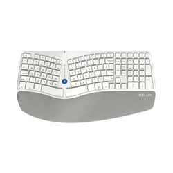 WIRELESS ERGONOMIC KEYBOARD Delux GM901D BT+2.4G (white)