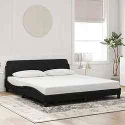 Okvir za krevet Dover crni 180x200 cm baršunasti