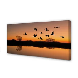 tulup.si Slika na platnu Flying ptice sunset 125x50 cm