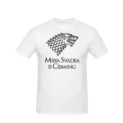 Unisex majica Moja svadba is coming cs3202, Bela