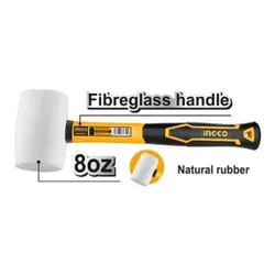 Ingco hruh8908 ČekiĆ gumeni 220gr beli ( HRUH8908 )