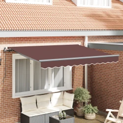 Skrovita tenda Smeđa 350 x 200 cm tkanina