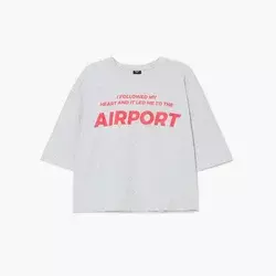 Cropp - Majica s natpisom - light grey