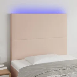 LED uzglavlje boja cappuccina 90x5x118/128 cm od umjetne kože