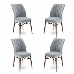 HANAH HOME Set 4 stolice Flex Grey Brown
