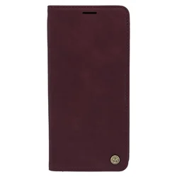 Maska za telefon LEATHER RETRO FLIP za Xiaomi Redmi 9T 2021, Bordo