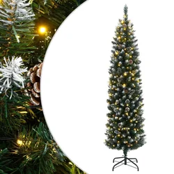 Umjetno tanko božićno drvce s 300 LED žarulja 180 cm
