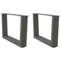 Noge za klub stolić V-oblika 2 kom antracit 50 x (30-31,3) cm čelik