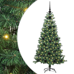 Božićno drvce s 150 LED svjetlima s stalakom Zelena 120 cm PVC