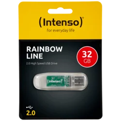 INTENSO USB fleš disk 32GB Hi-Speed ??USB 2.0 Rainbow Line transparentan
