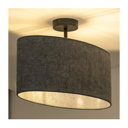 Duolla - Plafonski luster OVAL 1xE27/15W/230V siva