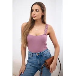 Strapless blouse navy pink