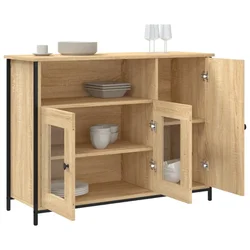 Komoda boja hrasta sonome 100 x 35 x 75 cm konstruirano drvo