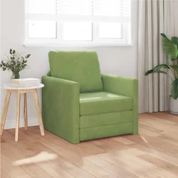 Krevet na razvlačenje Svijetlo zelena 74 x 77 x 81 cm Baršun