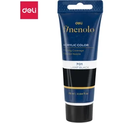 AKRILNA BOJA DELI U TUBI CRNA 75ml EC75-BK
