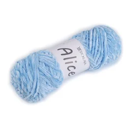 Pletena preja Alice 100 g - svetlo modra