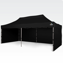 Paviljon za zabave 4x8m - plus 3 stene - Črna