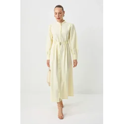 Trendyol Modest Ženska haljina Tctss26Eb00005, Krem