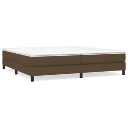 Vidaxl Posteljni okvir z vzmetmi temno rjav 200x200 cm blago