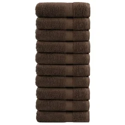 Vidaxl Premium kopalne brisače SOLUND 10 kos rjava 100x150 cm 600 g/m2