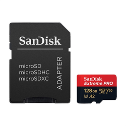 SanDisk - Spominska kartica SanDisk Extreme Pro Micro SDXC UHS-I U3, 200 MB/s, 128 GB + SD adapter
