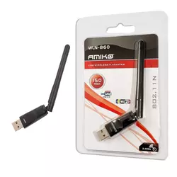 Amiko Wi-Fi mrežna kartica, USB, 2.4GHz, antena - WLN-860