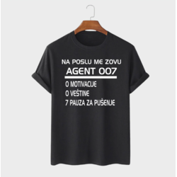MAFIMI Majica AGENT 007, Crna