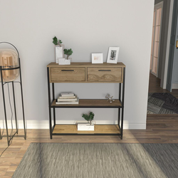Hanah Home Komoda Latho, 90x92x30.5 cm, Boje hrasta