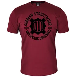 011Shop Muška majica kratkih rukava 011 Original Streetwear, Bordo