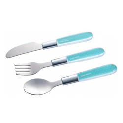 Canpol baby pribor - metalni set nož, viljuška i kašika 9/477, blue