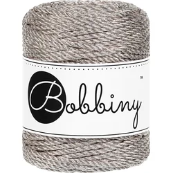 Bobbiny 3PLY Macramé Rope 3 mm 50 m Metallic Platinum Vrvica