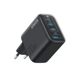 Anker Zolo 70W 4-porta(3x USB-C i 1x USB-A) zidni punjač crni