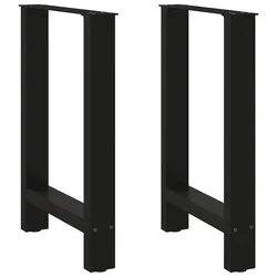 Noge za blagovaonski stol Crne 2 kom 50 x (72-73) cm Čelik