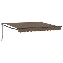Povlačivi tende Sivosmeđa 5 x 3 m 100% Poliester i Aluminij