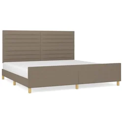 Vidaxl Posteljni okvir brez vzmetnice taupe 200x200 cm blago