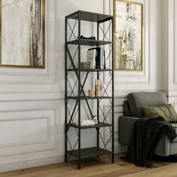 Hanah Home Polica za knjige Suadiye, 50x180x30 cm, Antracit