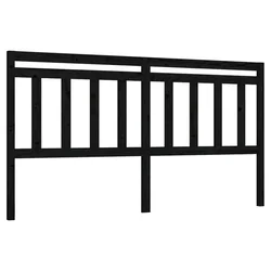 Vidaxl Posteljno vzglavje črno 186x4x100 cm trdna borovina