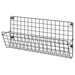 GREJIG Džep za zid, siva, 58x17x28 cm